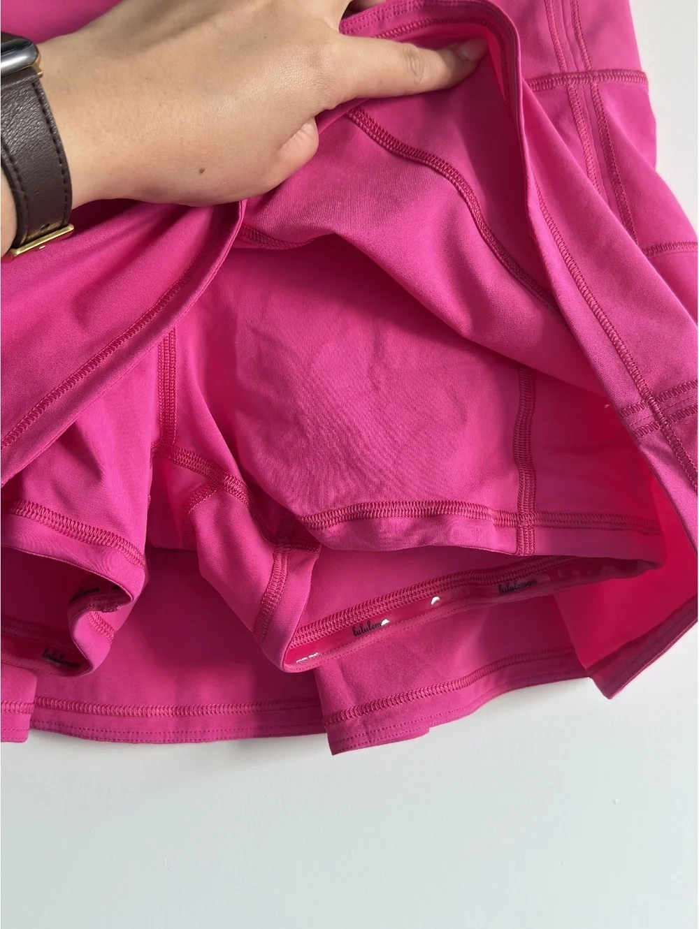 Lululemon Pace Rival Mid-Rise Skirt Pink Highlight Tennis Running Golf Skort 8
